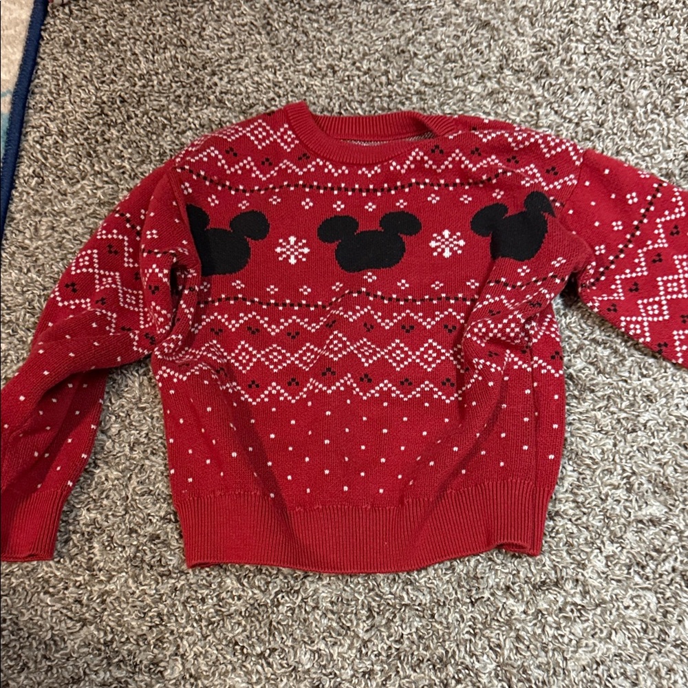 Little Sleepies Disney Red Mickey Mouse Sweater